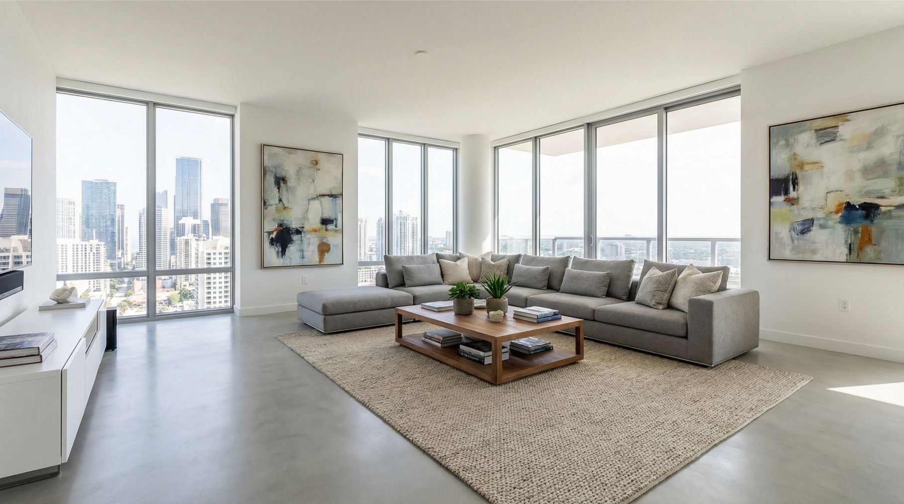 Modern appartement met naadloze gietvloer