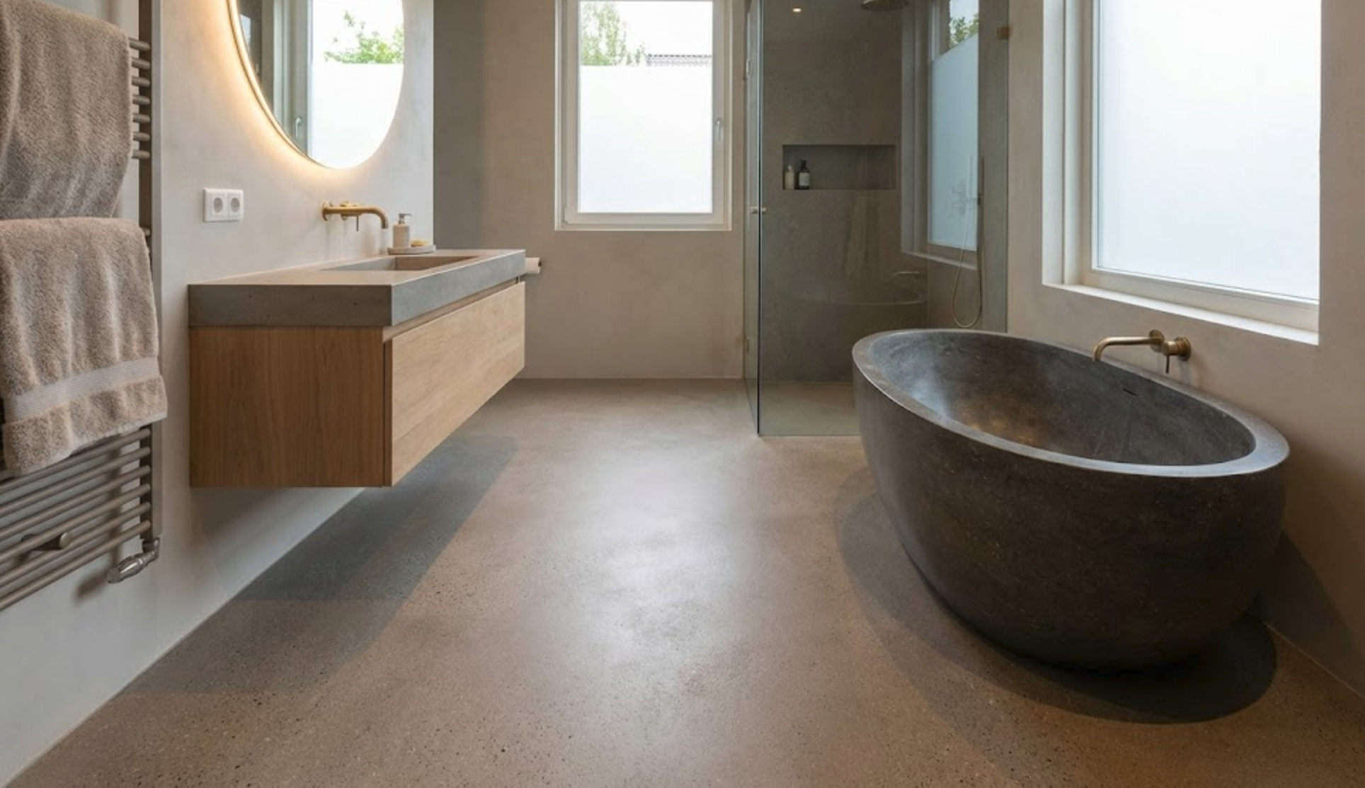 Lavasteen Gietvloer detail